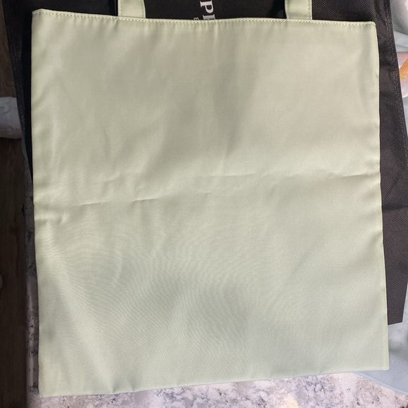 Prada Beauty Parfums Black Green Reversible Tote Shoulder Beach Shopper Bag - Picture 4 of 5